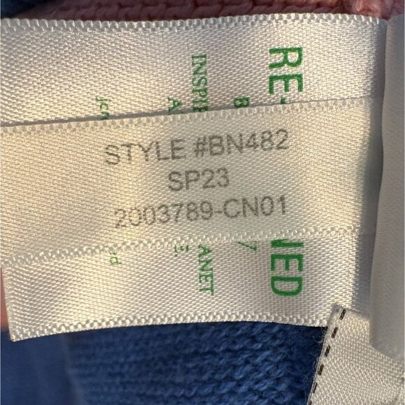 J.Crew Men's Striped Knit Heritage Cotton Crewneck Sweater M Blue Pink Preppy - Picture 5 of 8